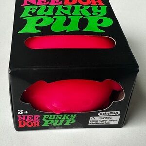 NeeDoh Funky Pup Bright Pink Squeeze Toy
